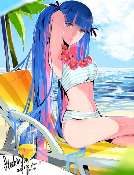 青い髪の女の子がエッチな体験してる二次エロ画像０５ 13
