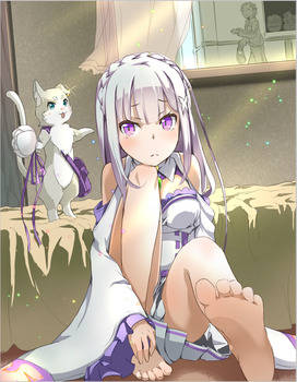 アニメ：「Re：ゼロから始める異世界体験」エッチになったエミリアたんの二次エロ画像まとめ 47