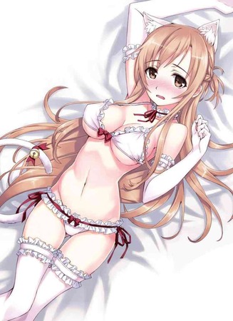 SAO：「ソードアートオンライン」の結城明日奈 （アスナ）との甘いエッチしてるエロ画像 44
