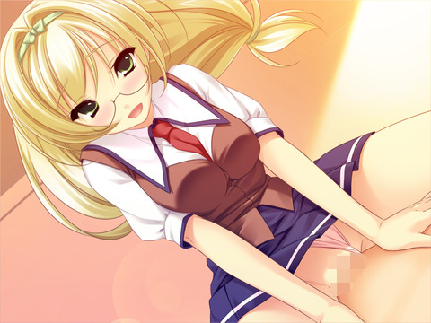 メガネ女の子のエロい画像 11