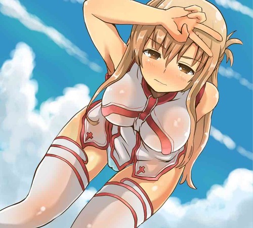 SAO：「ソードアートオンライン」の結城明日奈 （アスナ）との甘いエッチしてるエロ画像 72
