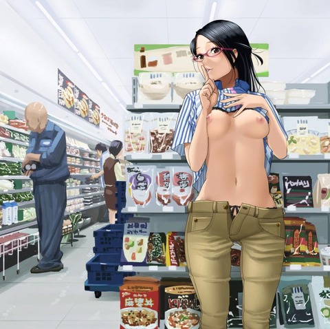 こっそり、しかし大胆にエッチなことしてるエロ画像