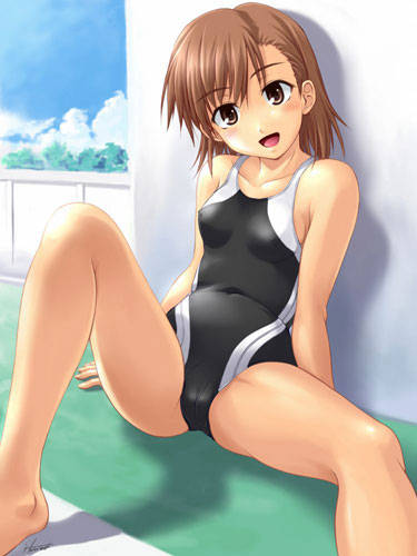 水着：競泳水着、スク水の女の子画像 35
