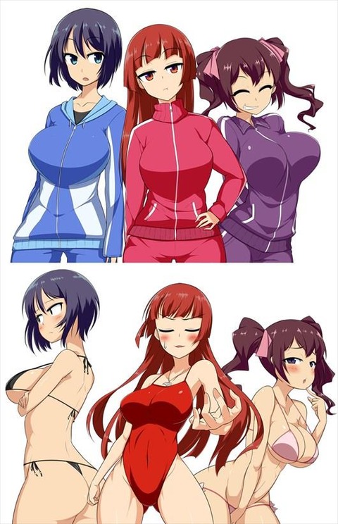 おっぱいがパツンパツンで困っちゃうくらい巨乳の女の子まとめ（二次エロ画像） 43
