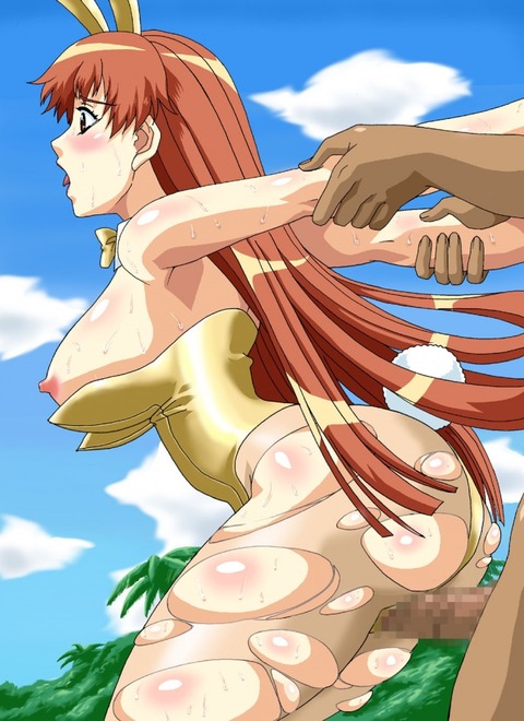 野外でのエッチに励んでる美少女！（二次エロ画像） 23