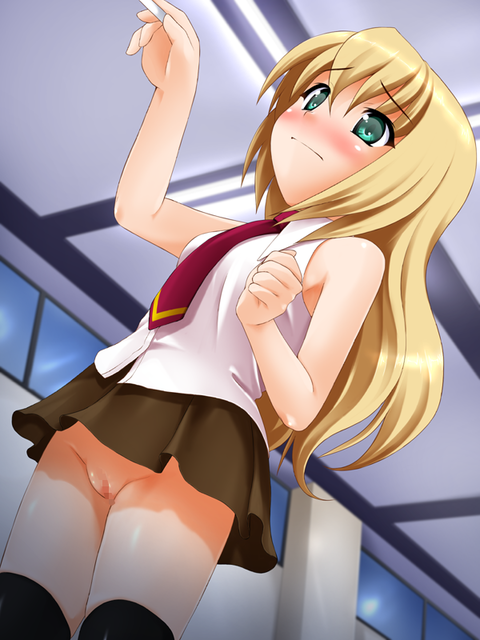 （下着 パンツ）スカッとさわやかノーパン女子の二次エロ画像まとめ 39