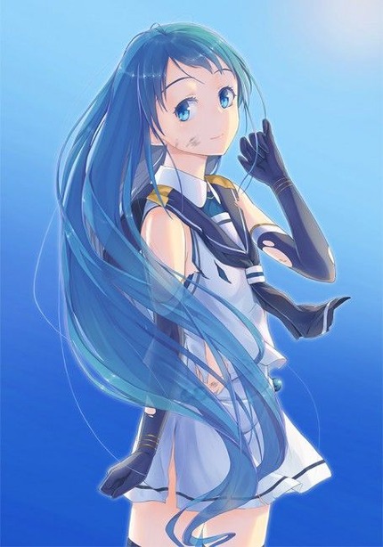青い髪の女の子がエッチな体験してる二次エロ画像０７