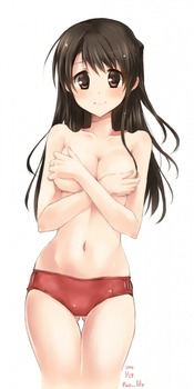 恥ずかしがって赤面、手ブラしてるかわいい女の子の二次画像（78枚） 38