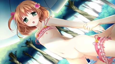 （二次エロ画像）パンツ片がけしてエッチに興奮してる女の子の二次エロ画像まとめ 24