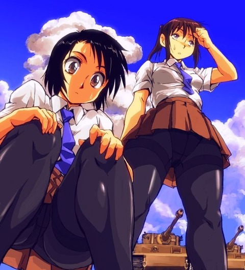 （ローアングル）低いところから女の子を見上げてる 7