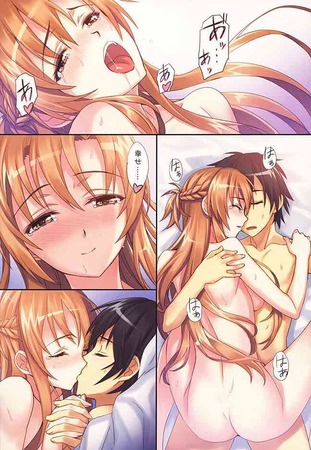SAO：「ソードアートオンライン」の結城明日奈 （アスナ）との甘いエッチしてるエロ画像 22