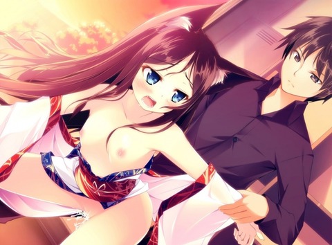 野外でのエッチに励んでる美少女！（二次エロ画像） 6