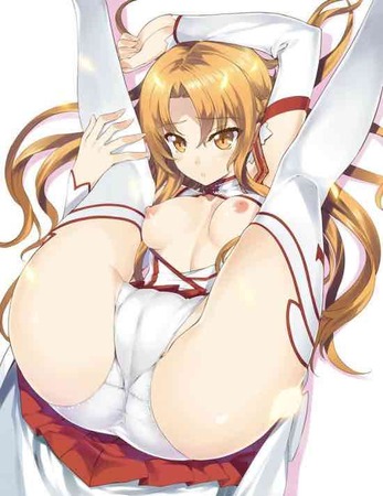 SAO：「ソードアートオンライン」の結城明日奈 （アスナ）との甘いエッチしてるエロ画像 43