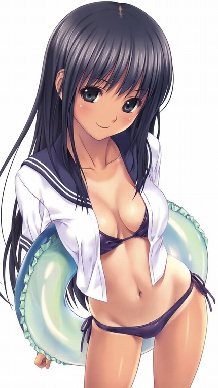 （二次）絶対最強娘！！黒髪 美少女のにじえろ画像まとめたぞ 15
