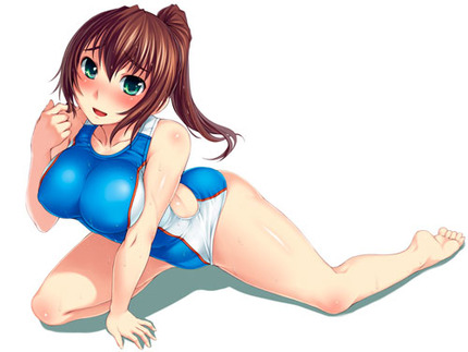 水着：競泳水着、スク水の女の子画像 38