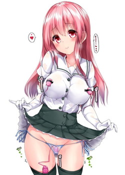 たくし上げておっぱいとかパンツ（アソコ）を見せてくれる淫乱美少女 33