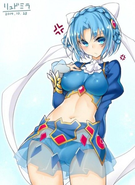 青い髪の女の子がエッチな体験してる二次エロ画像０７ 3