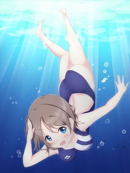 アニメ：「ラブライブ！サンシャイン!!」渡辺曜ちゃんの抱き心地良さそうなムチムチボディと巨乳おっぱい（二次エロ画像） 4