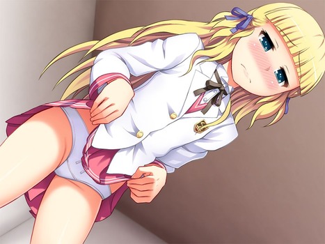 たくし上げておっぱいとかパンツ（アソコ）を見せてくれる淫乱美少女 15