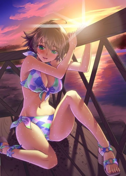 おっぱいムギュってなってる女の子０４ 5