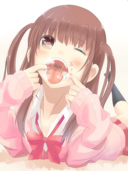 口内：その大きな口に、全部ぶちまけてやりたい大きく口開いた女 21