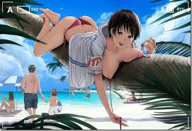 青姦：野外で露出、エッチなことしてる美少女の二次エロ画像 29