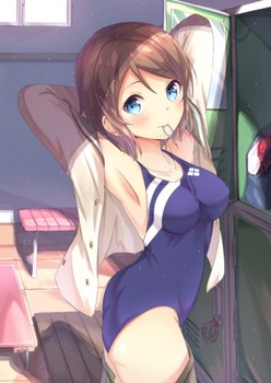 アニメ：「ラブライブ！サンシャイン!!」渡辺曜ちゃんの抱き心地良さそうなムチムチボディと巨乳おっぱい（二次エロ画像） 43