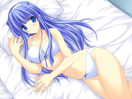 青い髪の女の子がエッチな体験してる二次エロ画像１２ 5