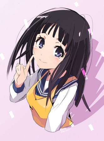 目が丸くてクリッとしてる可愛い女の子の二次画像 51