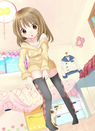 目が丸くてクリッとしてる可愛い女の子の二次画像 39