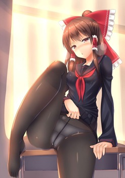 頬ずりしたくなるパンスト美少女の二次エロ画像 14