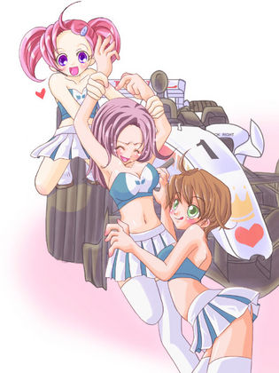 エロい格好でくすぐられてる女の子