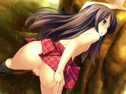 野外でのエッチに励んでる美少女！（二次エロ画像） 24