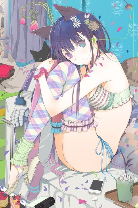体育座りでチョコんと座ってる女の子０３ 13