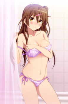 恥ずかしがって赤面、手ブラしてるかわいい女の子の二次画像（78枚） 47