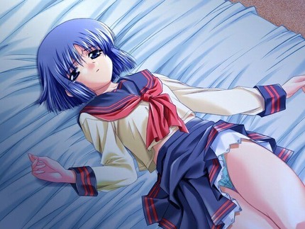 青い髪の女の子がエッチな体験してる二次エロ画像０６ 5