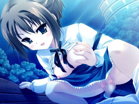 野外でのエッチに励んでる美少女！（二次エロ画像） 13