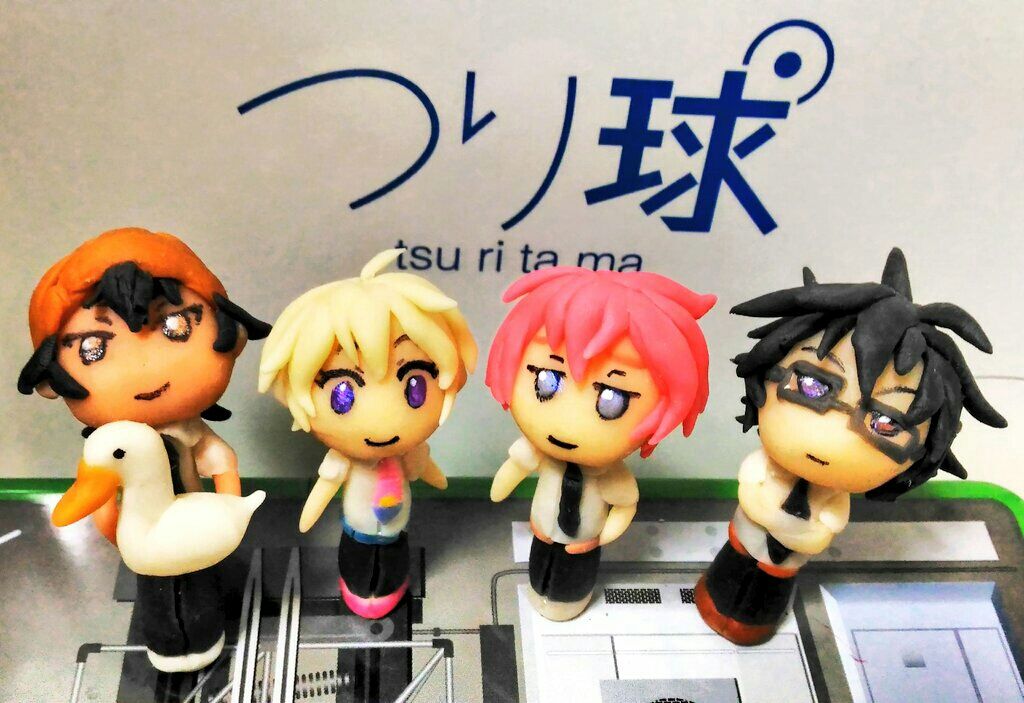 つり球ミニフィギュア作った 青草 ほしのそうこ