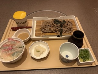 小ぶり鯛めしと選べる麺セット@かごの屋／クリレス株主優待券利用