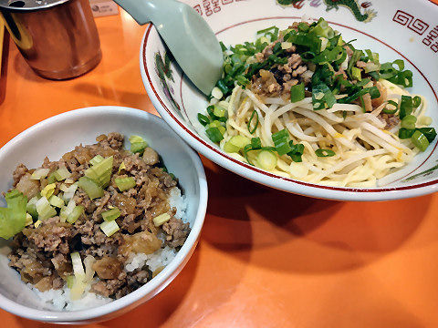 葱油拌麺＋魯肉飯＠味仙なんこめ