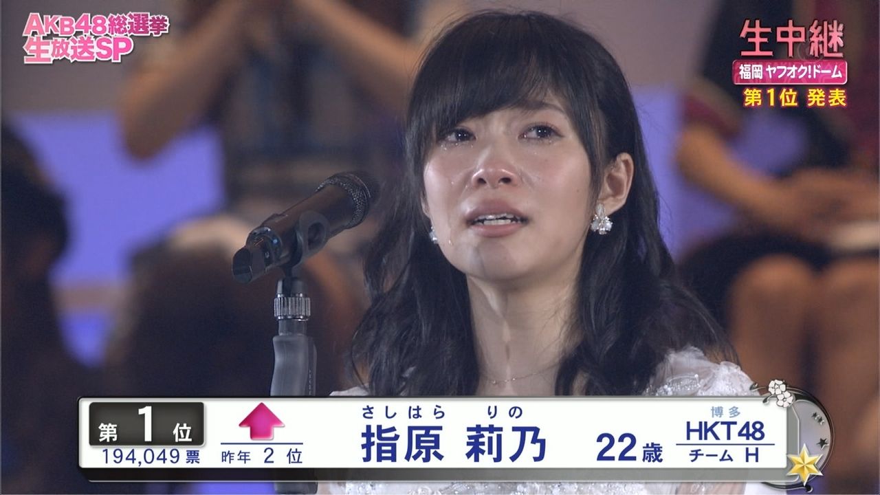 フジテレビ Akb総選挙 視聴率１８ ８ 瞬間最高２３ ４ 前年から上昇 芸能ニュースとか2chまとめ