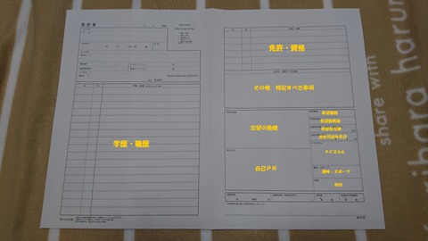 勝つ履歴書セットのＡ４履歴書