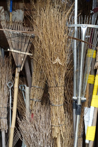 竹箒に蛾 (5)アップ用