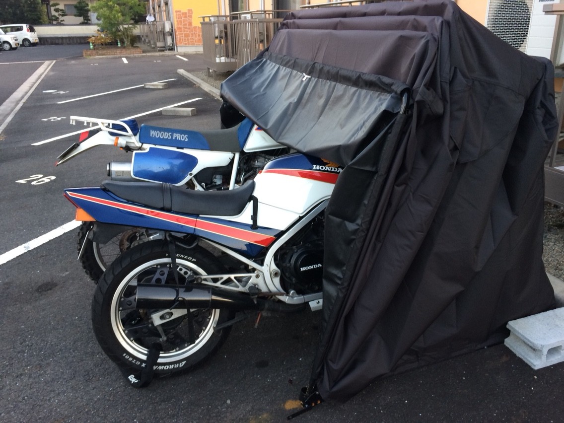 Duty Japan 開閉式ガレージ大きさ追記 産廃バイク整備記録