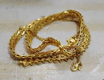 22Kゴールドチェーン（新品）、916刻印シンガポールゴールドチェーン シンガポール金.916買取 名古屋、金山のさてい屋 : 金買取 名古屋 金山