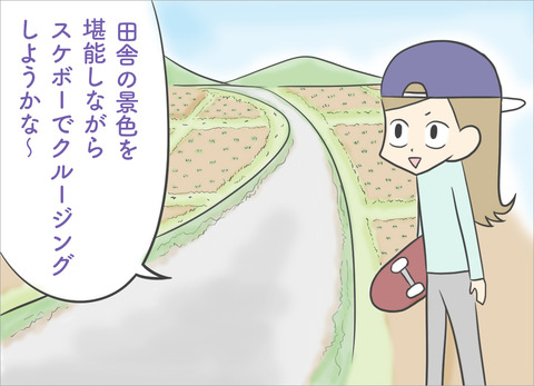 田舎でスケボークルージングをしてみることに