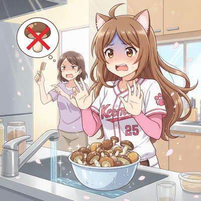 【悲報】敵「キノコは水洗いするな」ワイ「へ…?(絶望)じゃあどう洗えって言うの…?(絶望」