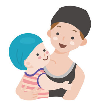 【画像】都内のプールに美人ママ大集合www