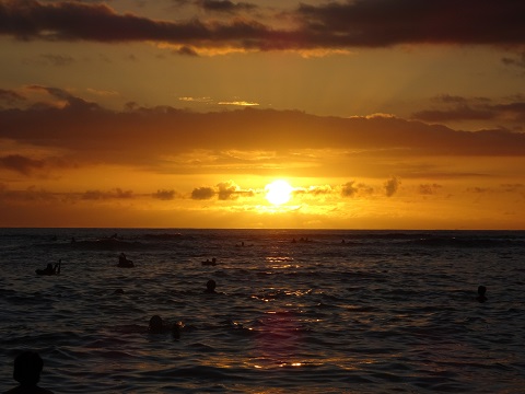 サンセット@ワイキキ