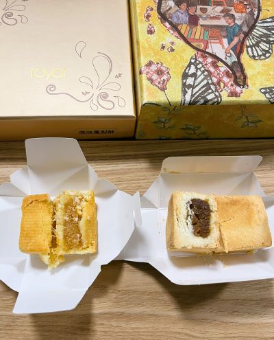 パイナップルケーキの食べ比べ